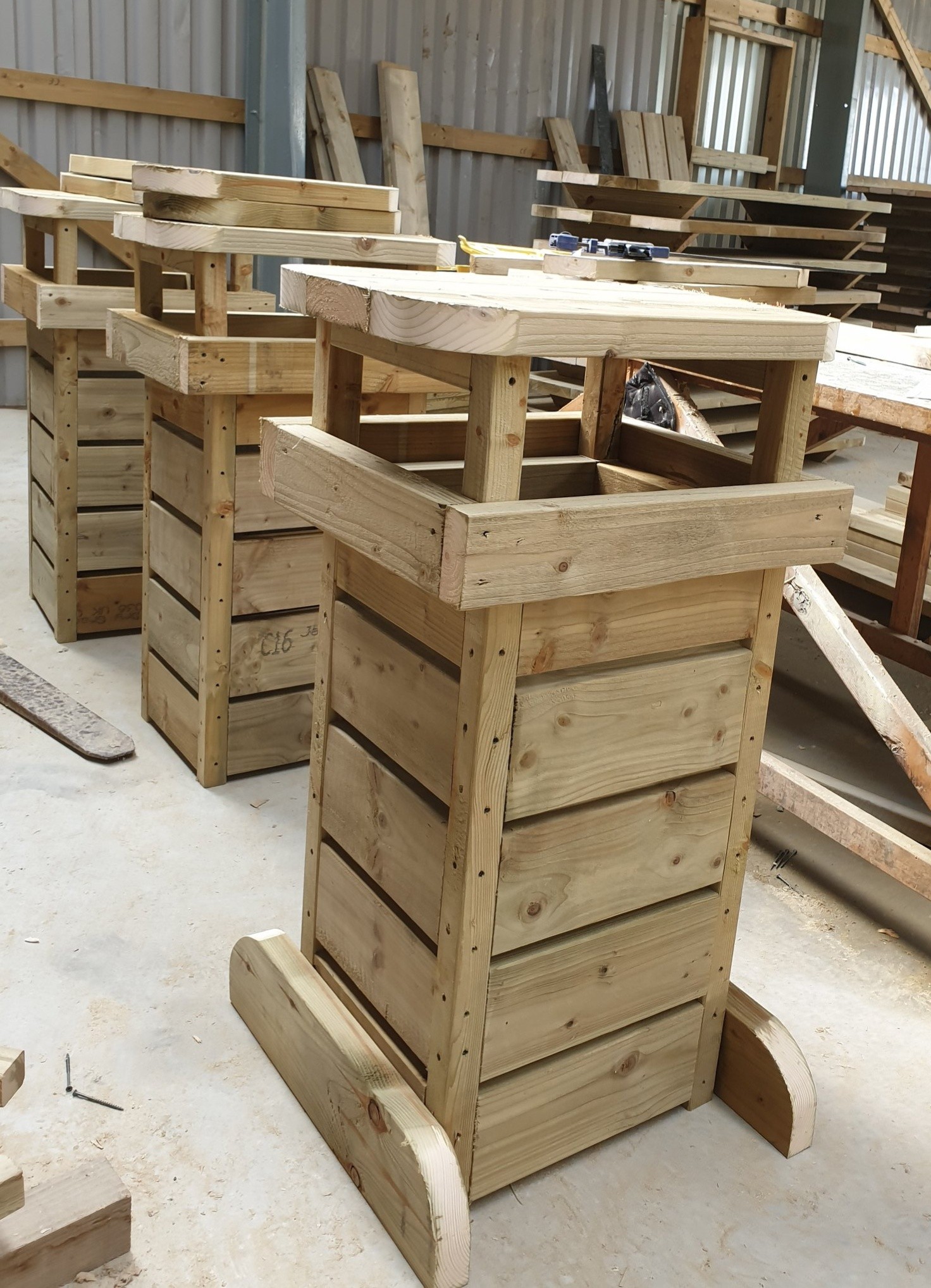 Pressure-Treated Bin